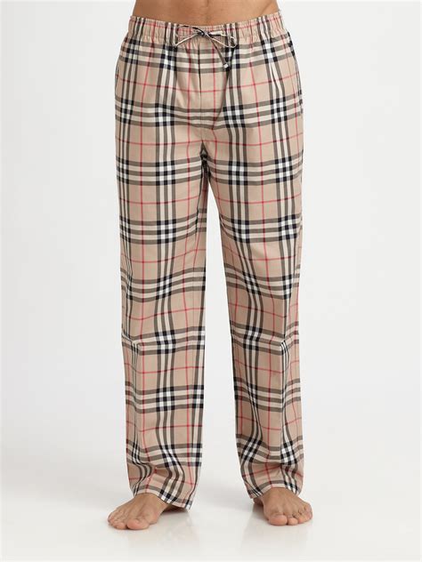 burberry pants plaid|burberry pajama pants men.